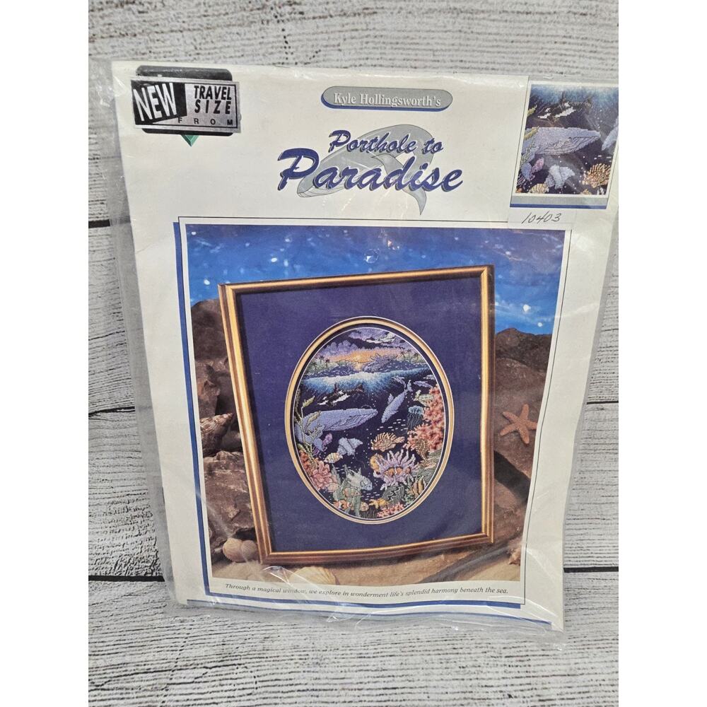 Kyle Hollingsworth Porthole to Paradise Cross Stitch Kit Wales Ocean #10403